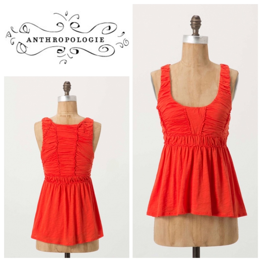 Anthropologie Tucked Empire Tank